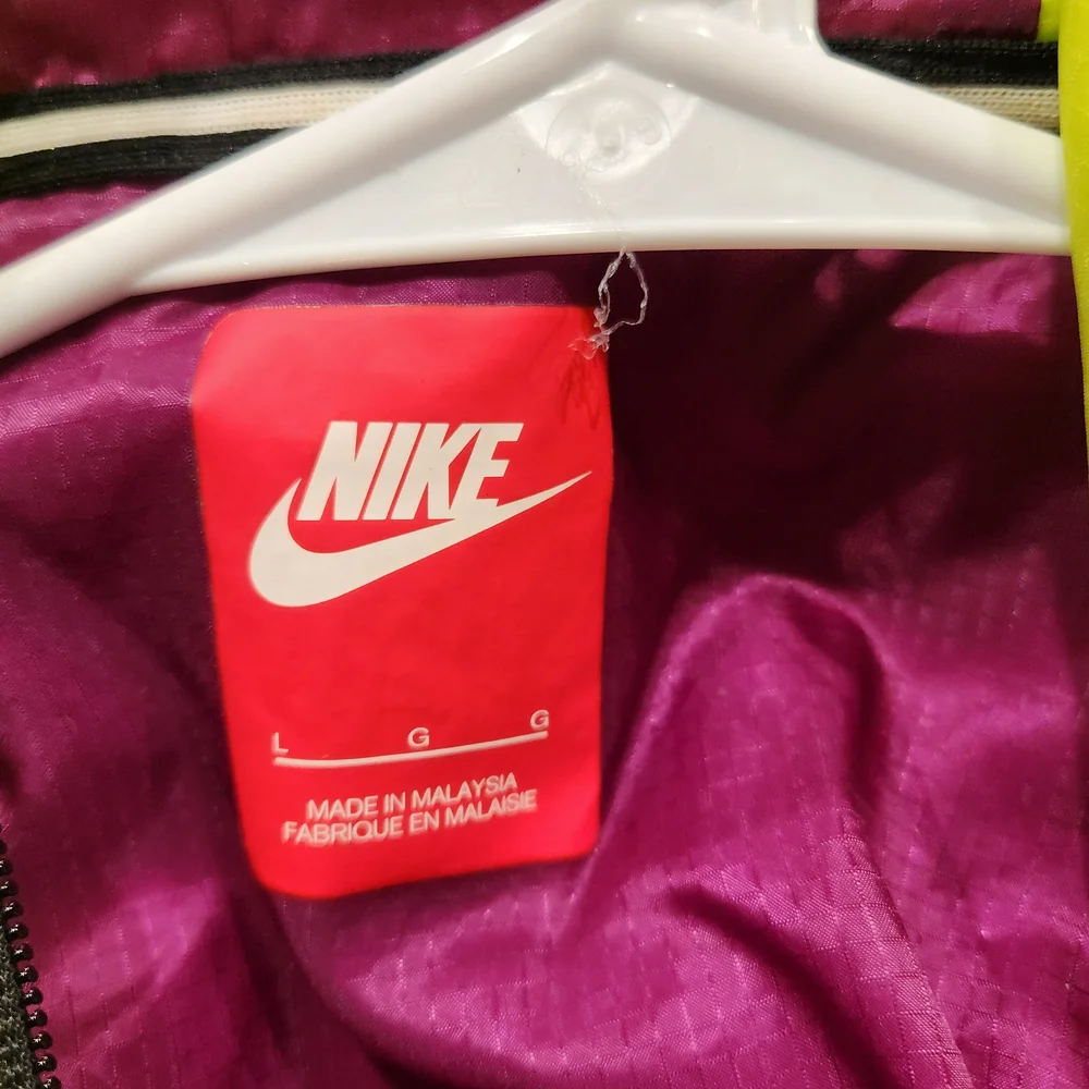 Nike Purple and Neon Green Sleeveless Vest Large